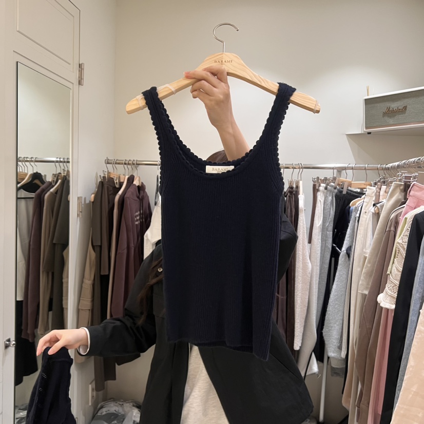 BARAMI韓國直郵㊣東大門實拍女裝新品25春夏熱賣休閑吊帶背心LOVE SOME吊帶/背心圖色2