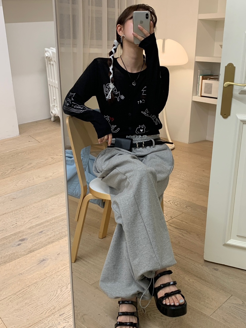 MORE THAN-P直郵韓國代購㊣女裝新款25春夏時尚人氣休閑褲MORE THAN休閑褲