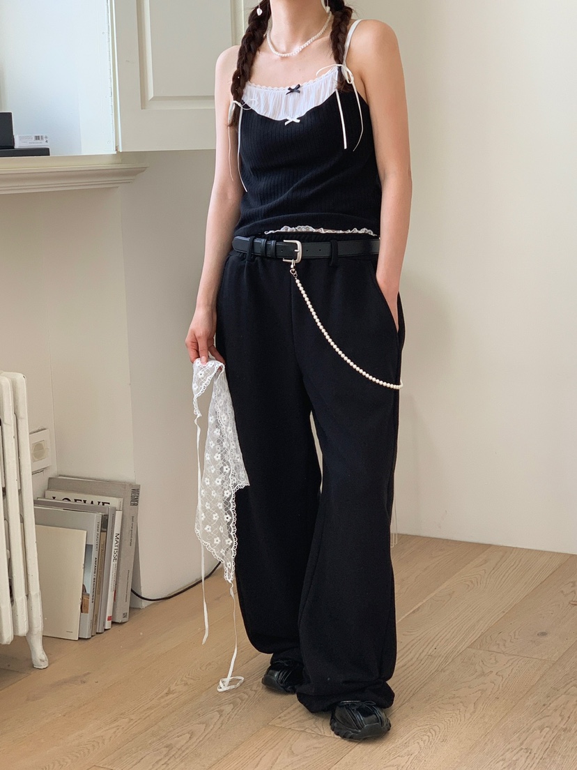 MORE THAN-P直郵韓國代購㊣女裝新款25春夏時尚人氣休閑褲MORE THAN休閑褲