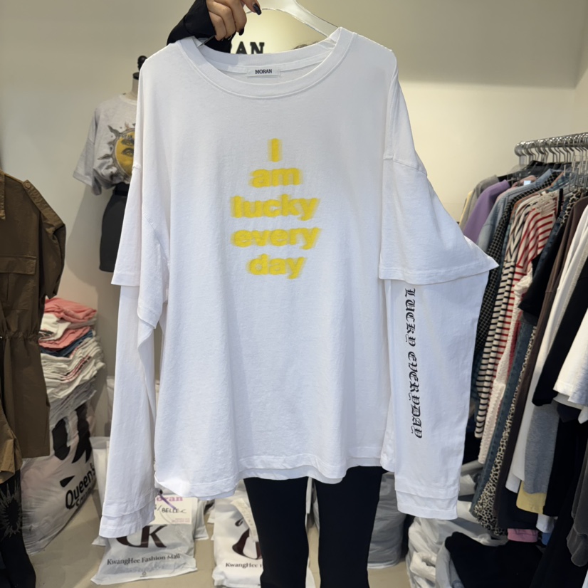 MORAN直郵韓國代購㊣女裝新品25春夏時尚熱賣推薦休閑長袖T恤MORAN/MOSCO長袖T恤圖色3