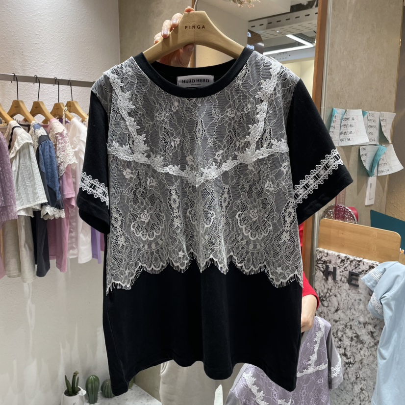 HERO韓國㊣直郵東大門代購女裝新品人氣推薦25春夏休閑熱賣T恤HEROT恤圖色2