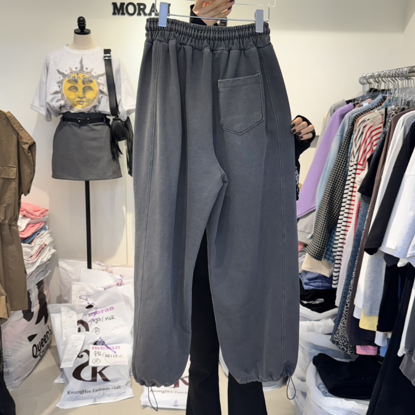 MORAN韓國㊣直郵東大門代購女裝新品25春夏推薦人氣休閑休閑褲MORAN/MOSCO休閑褲