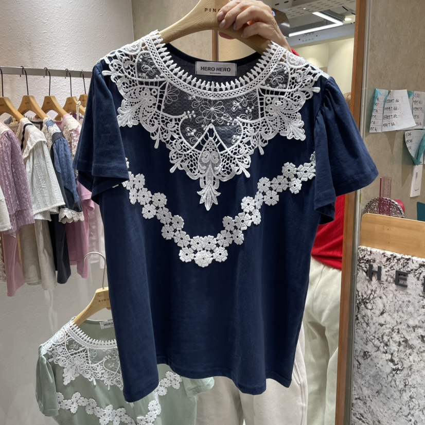 HERO韓國㊣直郵東大門代購女裝新品熱賣25春夏人氣時尚休閑T恤HEROT恤圖色2