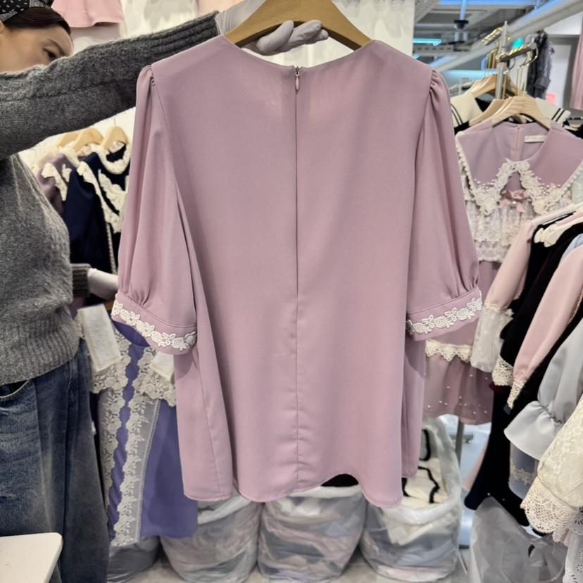 PAPA韓國直郵㊣東大門實拍女裝新品推薦人氣25春夏襯衫蕾絲衫PAPA襯衫/蕾絲衫