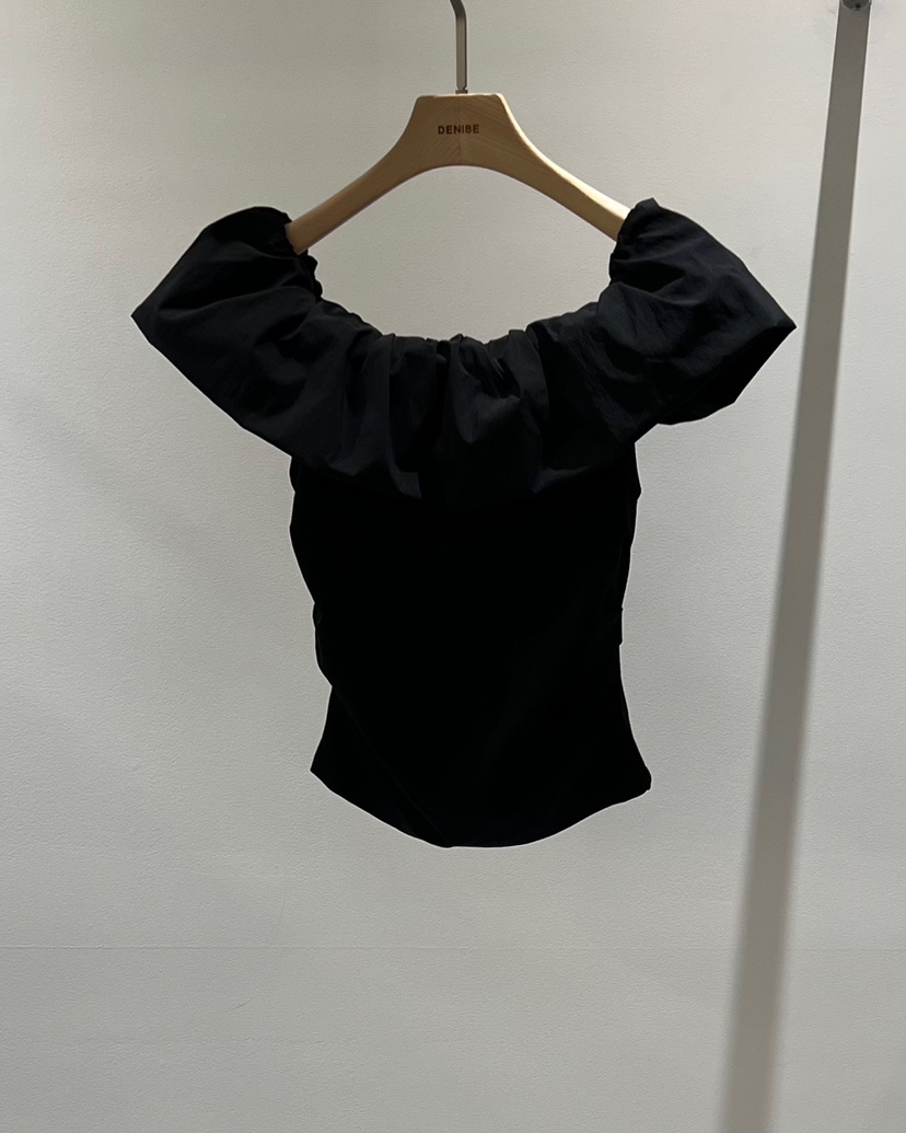 DENISE直郵韓國代購㊣女裝新款休閑熱賣人氣襯衫蕾絲衫露肩DENISE襯衫/蕾絲衫圖色4