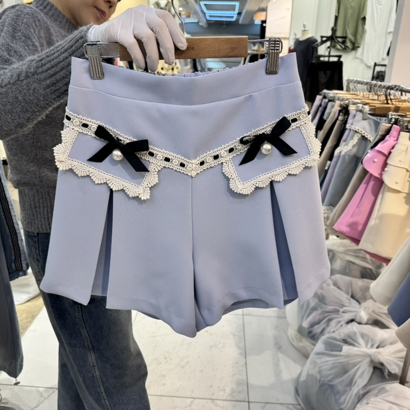 PAPA韓國直郵㊣女裝新款推薦熱賣人氣25春夏休閑時尚短褲PAPA短褲圖色2