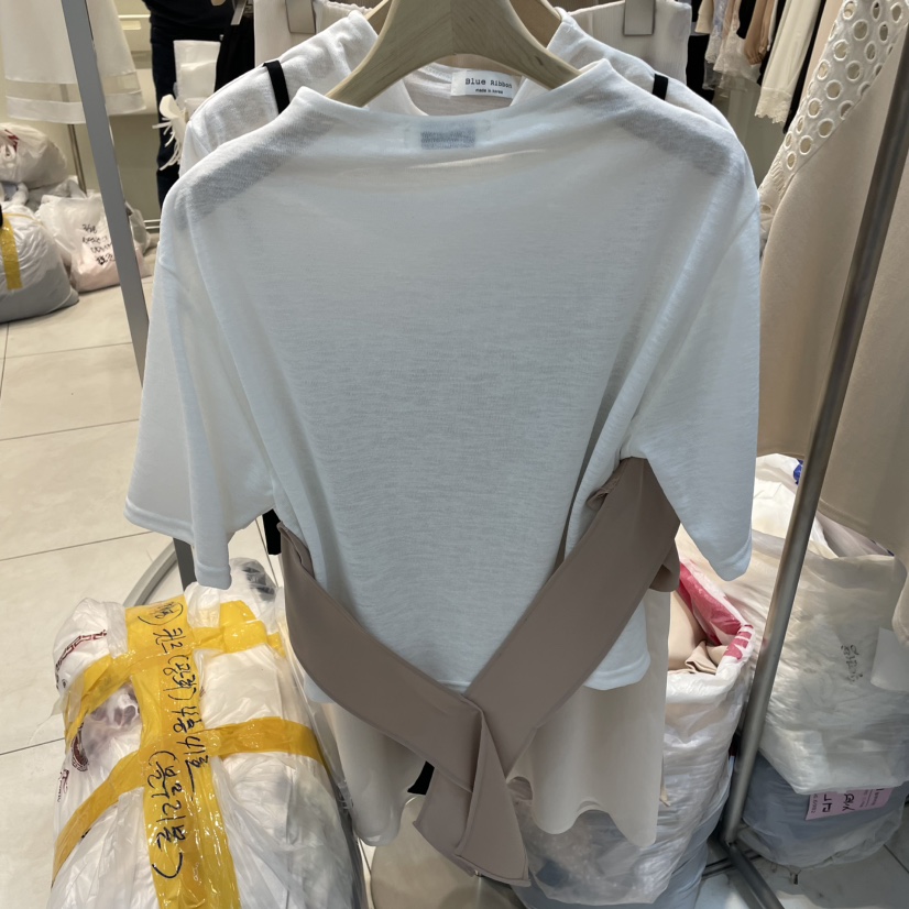 BLUE RIBBON韓國㊣直郵東大門代購女裝新品25春夏推薦人氣T恤BLUE RIBBONT恤