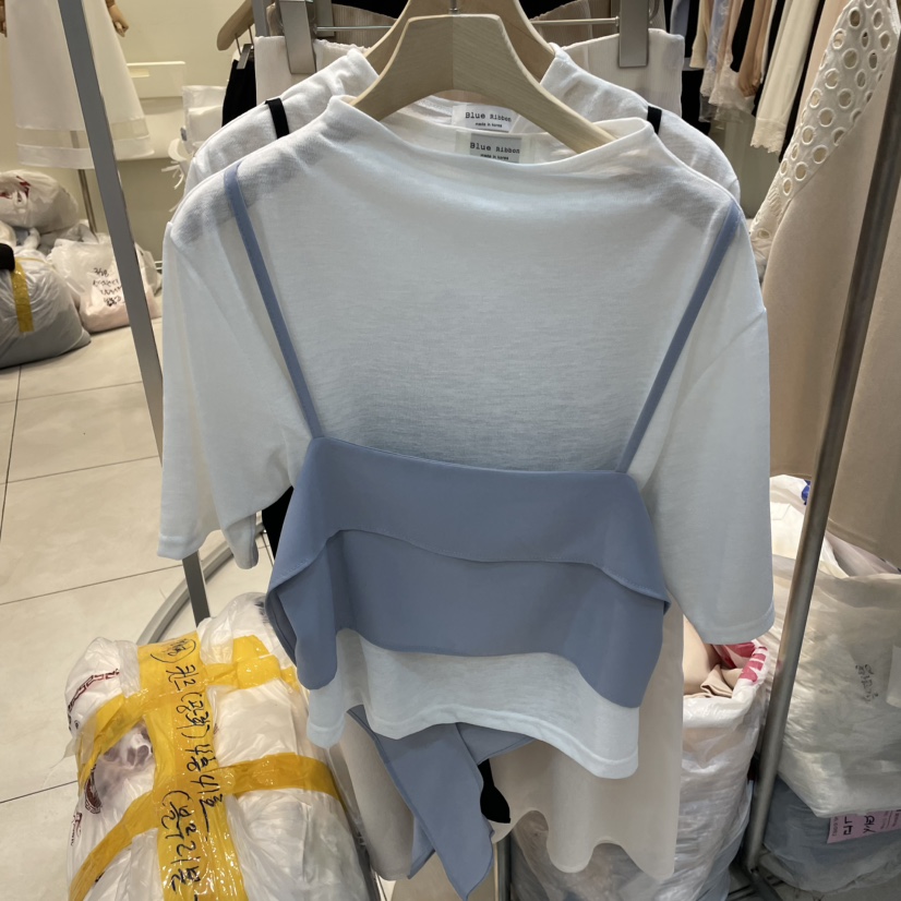 BLUE RIBBON韓國㊣直郵東大門代購女裝新品25春夏推薦人氣T恤BLUE RIBBONT恤圖色2