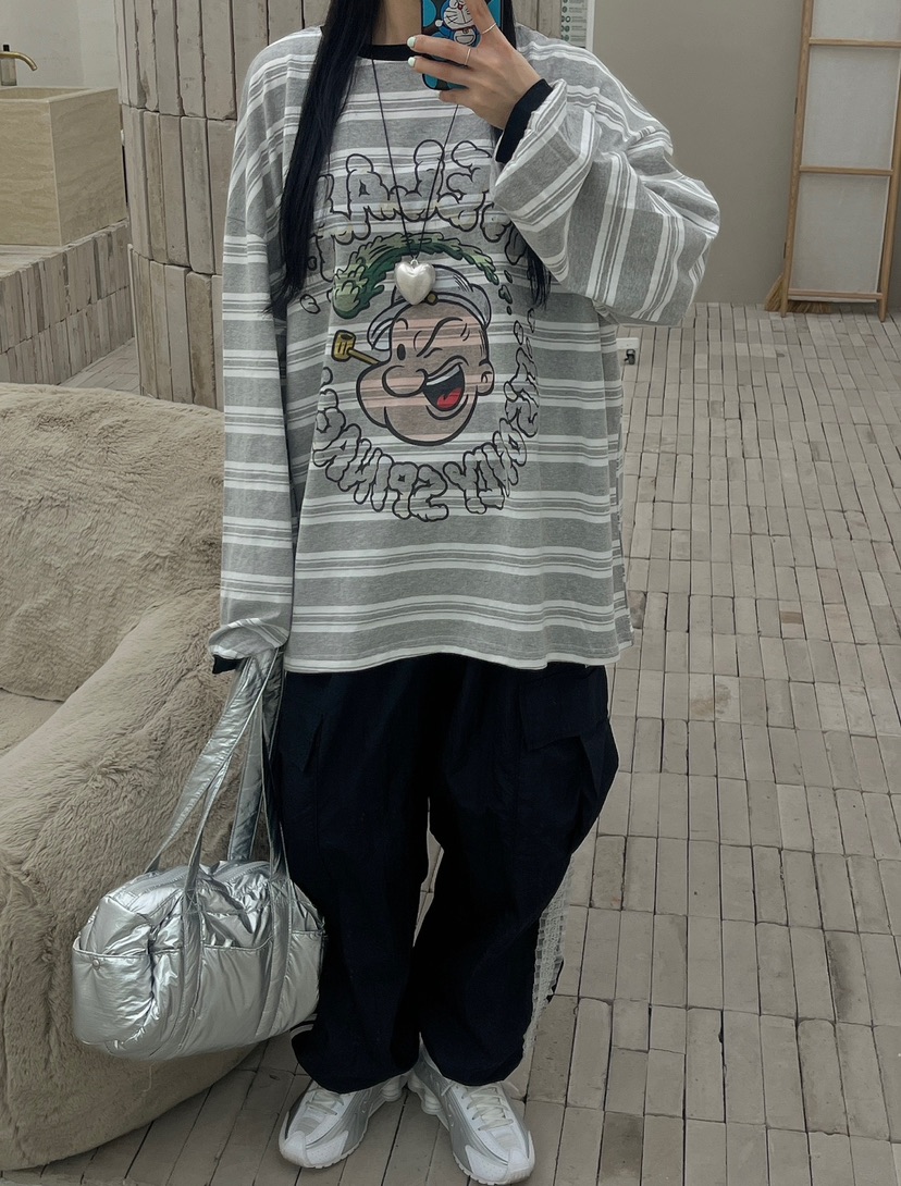 MA NYO韓國㊣直郵東大門代購女裝新品熱賣人氣休閑長袖T恤MA NYO長袖T恤