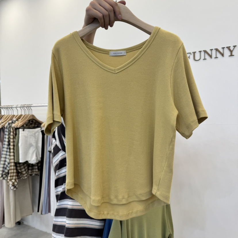 FUNNY POWDER直郵韓國代購㊣女裝新款熱賣時尚人氣25春夏T恤THE FUNNYT恤圖色4