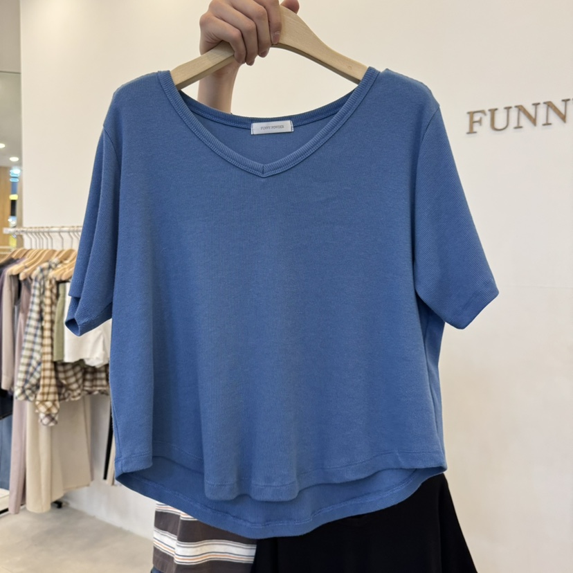 FUNNY POWDER直郵韓國代購㊣女裝新款熱賣時尚人氣25春夏T恤THE FUNNYT恤圖色6