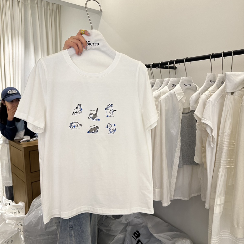SIERRA韓國直郵㊣女裝新款人氣25春夏熱賣休閑推薦時尚T恤SIERRAT恤圖色2