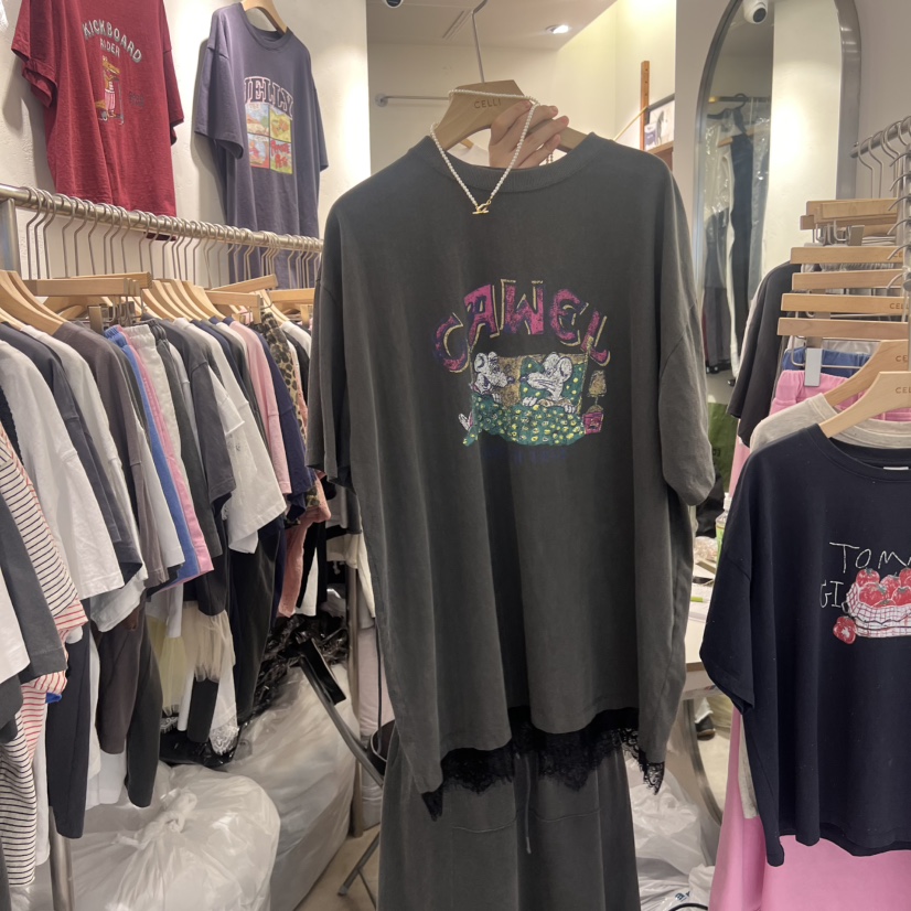 CELLI直郵韓國代購㊣女裝新品25春夏熱賣推薦人氣時尚休閑T恤CELLIT恤圖色2