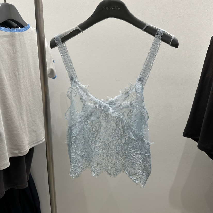 TARABY MOTION韓國㊣直郵東大門代購女裝新品休閑吊帶背心蕾絲緊身TARABY MOTION吊帶/背心圖色1