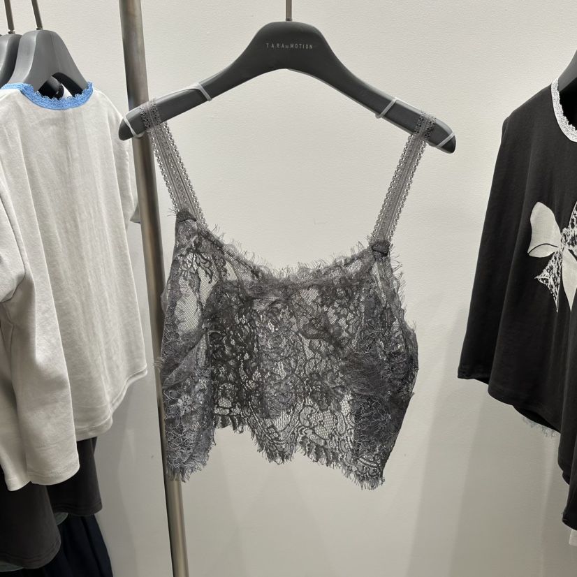 TARABY MOTION韓國㊣直郵東大門代購女裝新品休閑吊帶背心蕾絲緊身TARABY MOTION吊帶/背心圖色3