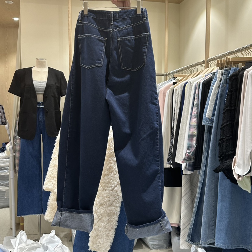 VINTAGE VIBE直郵韓國代購㊣女裝新品休閑25春夏人氣牛仔褲VINTAGE VIBE牛仔褲