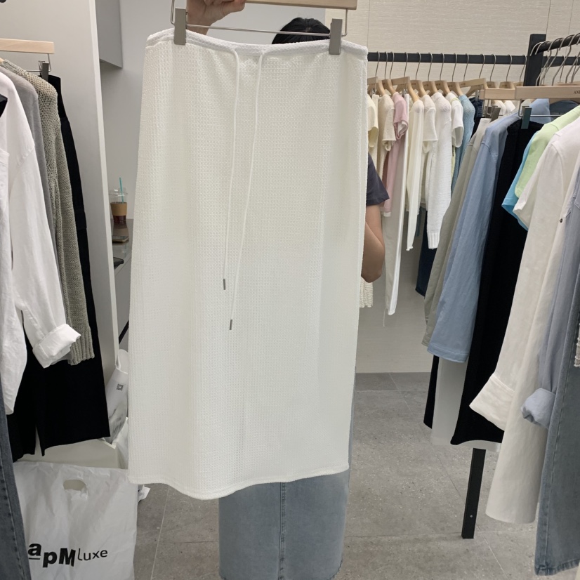 AND THE韓國㊣直郵東大門代購女裝新品熱賣25春夏半身裙中短裙AND THE半身裙/中短裙