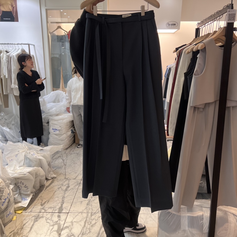 LA MAGIE FEMME韓國直郵㊣女裝新品時尚25春夏休閑褲含腰帶Lamagie Femme休閑褲圖色2