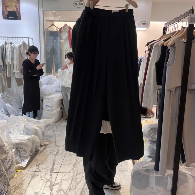 LA MAGIE FEMME韓國直郵㊣女裝新品時尚25春夏休閑褲含腰帶Lamagie Femme休閑褲圖色3