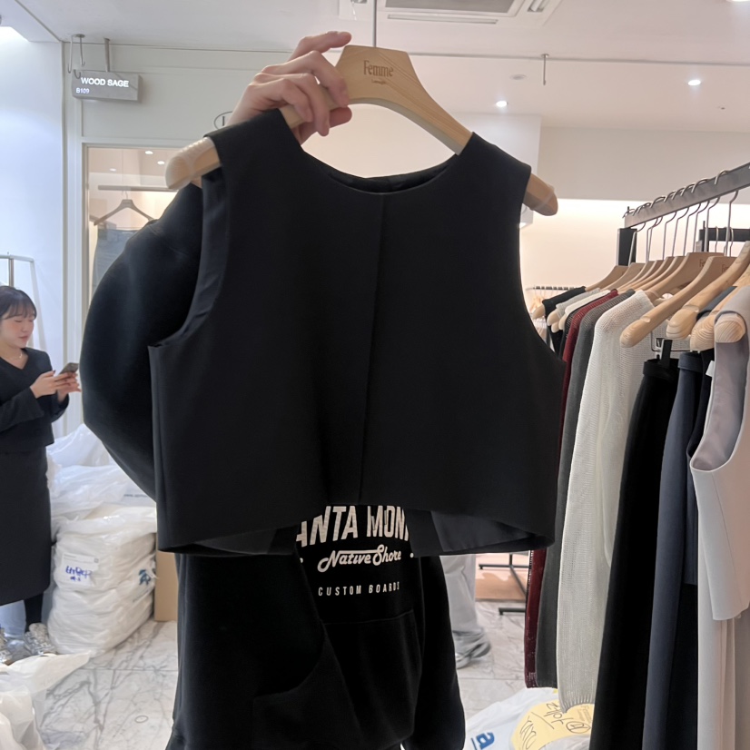 LA MAGIE FEMME韓國㊣直郵東大門代購女裝新款時尚25春夏馬甲Lamagie Femme馬甲圖色3
