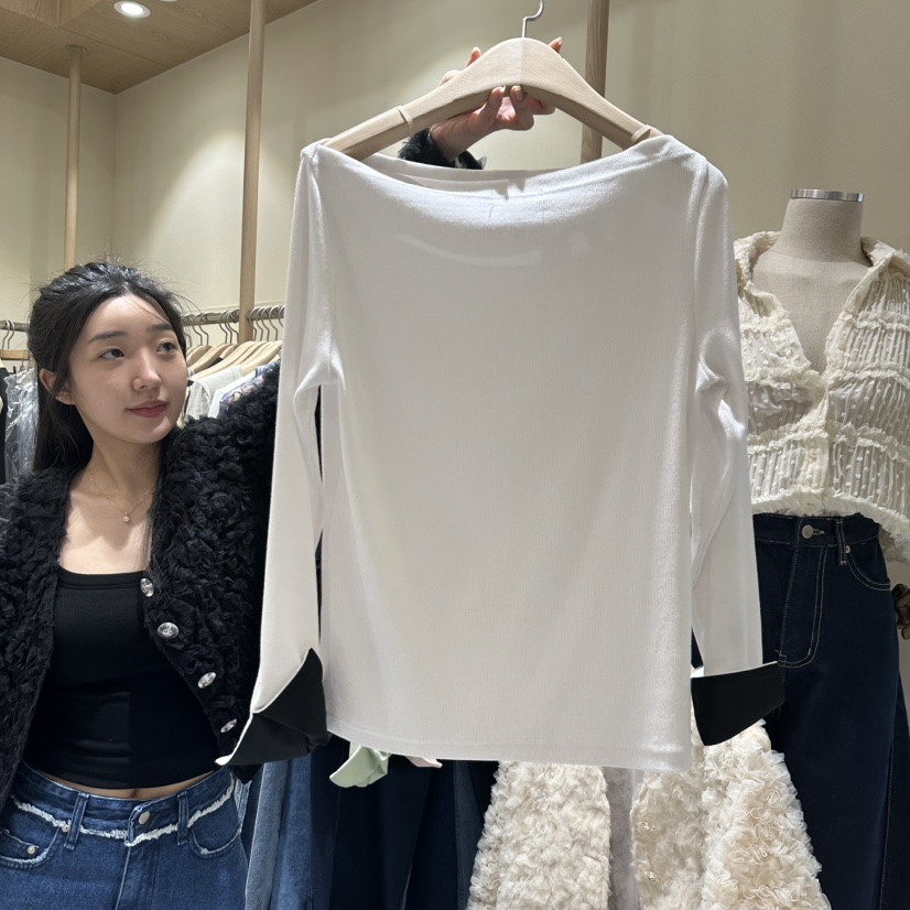 VINTAGE VIBE韓國㊣直郵東大門代購女裝新品熱賣25春夏長袖T恤VINTAGE VIBE長袖T恤