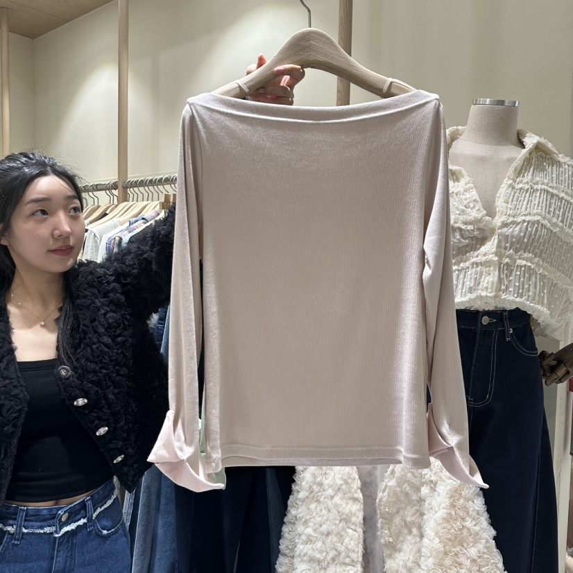 VINTAGE VIBE韓國㊣直郵東大門代購女裝新品熱賣25春夏長袖T恤VINTAGE VIBE長袖T恤圖色2
