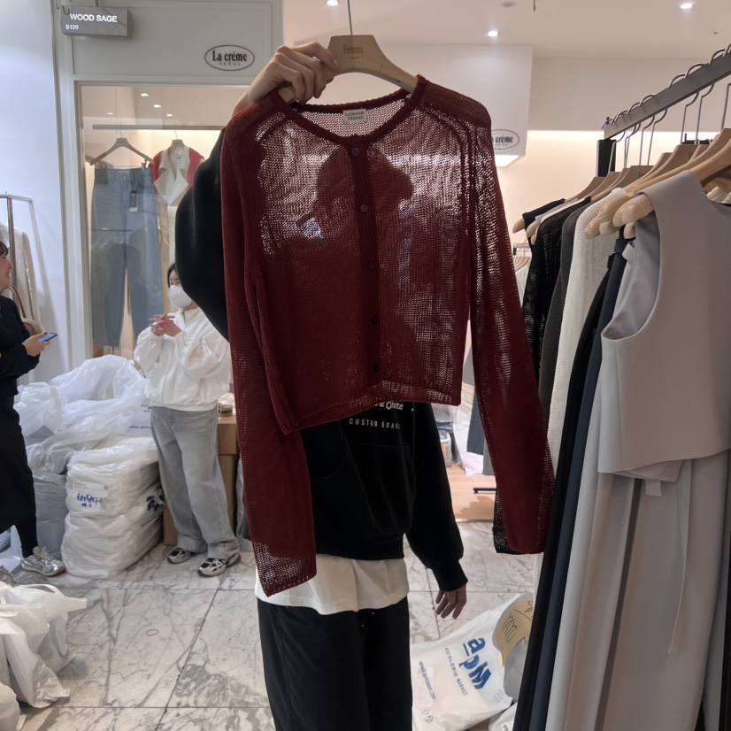 LA MAGIE FEMME韓國直郵㊣女裝新款人氣推薦熱賣25春夏針織衫Lamagie Femme針織衫圖色3