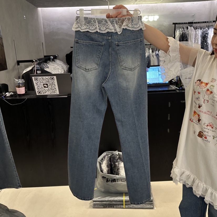 MULCUP韓國直郵㊣東大門實拍女裝新品25春夏推薦休閑牛仔褲MULCUP牛仔褲