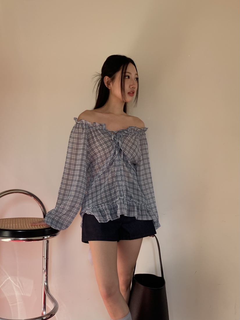 MURMUR韓國直郵㊣東大門實拍女裝新款人氣時尚熱賣襯衫蕾絲衫MURMUR襯衫/蕾絲衫