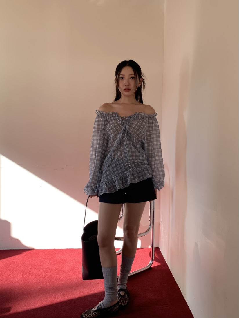 MURMUR韓國直郵㊣東大門實拍女裝新款人氣時尚熱賣襯衫蕾絲衫MURMUR襯衫/蕾絲衫