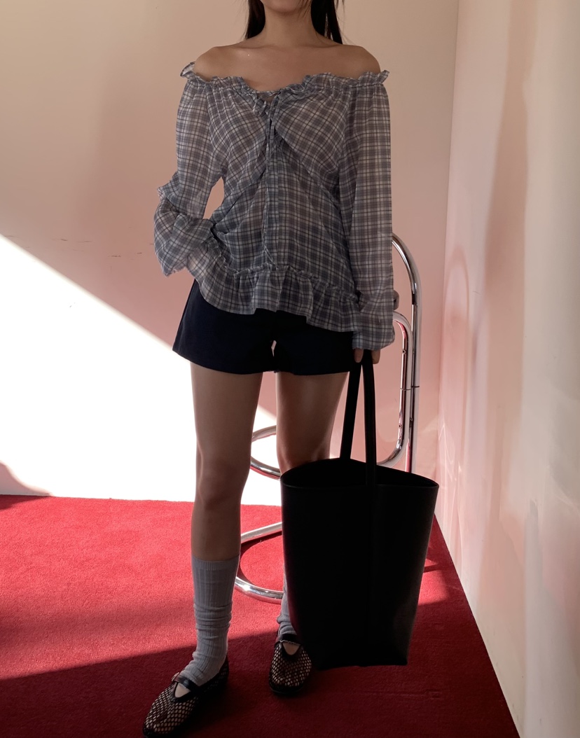 MURMUR韓國直郵㊣東大門實拍女裝新款人氣時尚熱賣襯衫蕾絲衫MURMUR襯衫/蕾絲衫