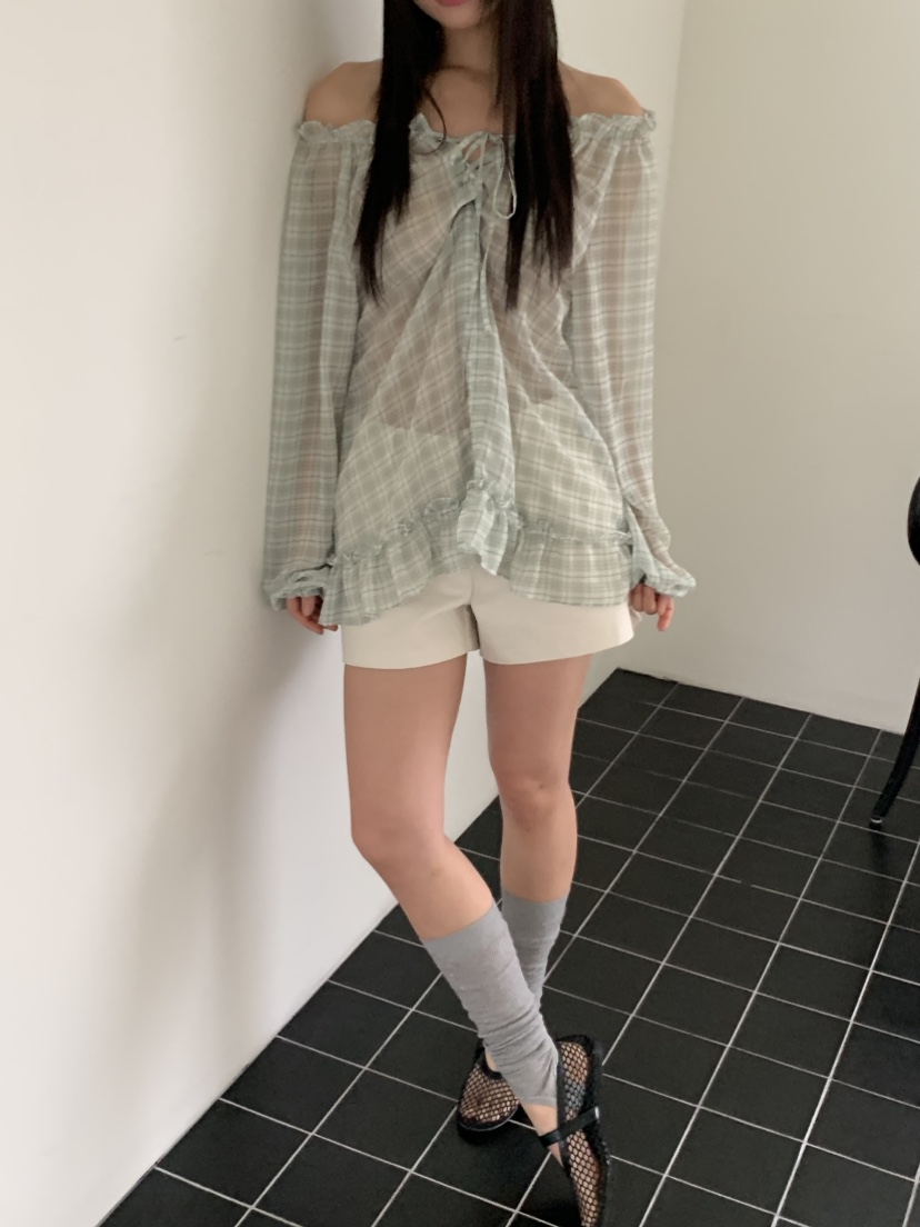 MURMUR韓國直郵㊣東大門實拍女裝新款人氣時尚熱賣襯衫蕾絲衫MURMUR襯衫/蕾絲衫