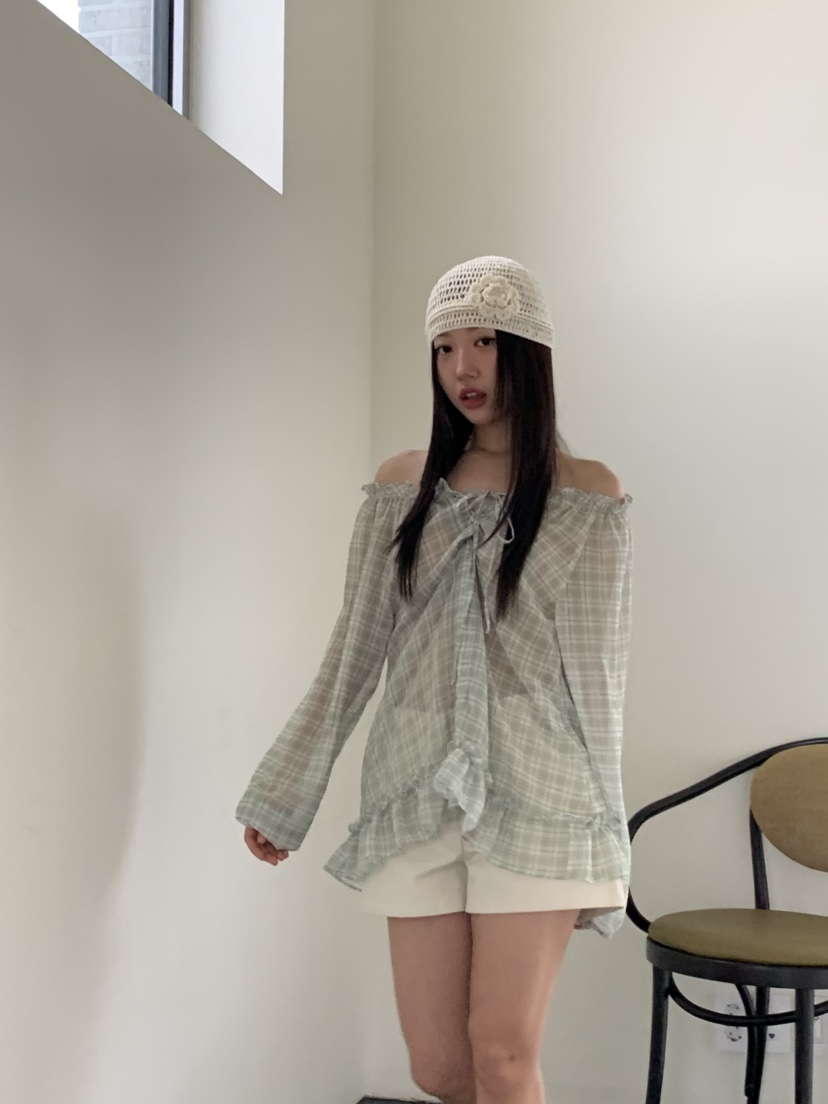 MURMUR韓國直郵㊣東大門實拍女裝新款人氣時尚熱賣襯衫蕾絲衫MURMUR襯衫/蕾絲衫