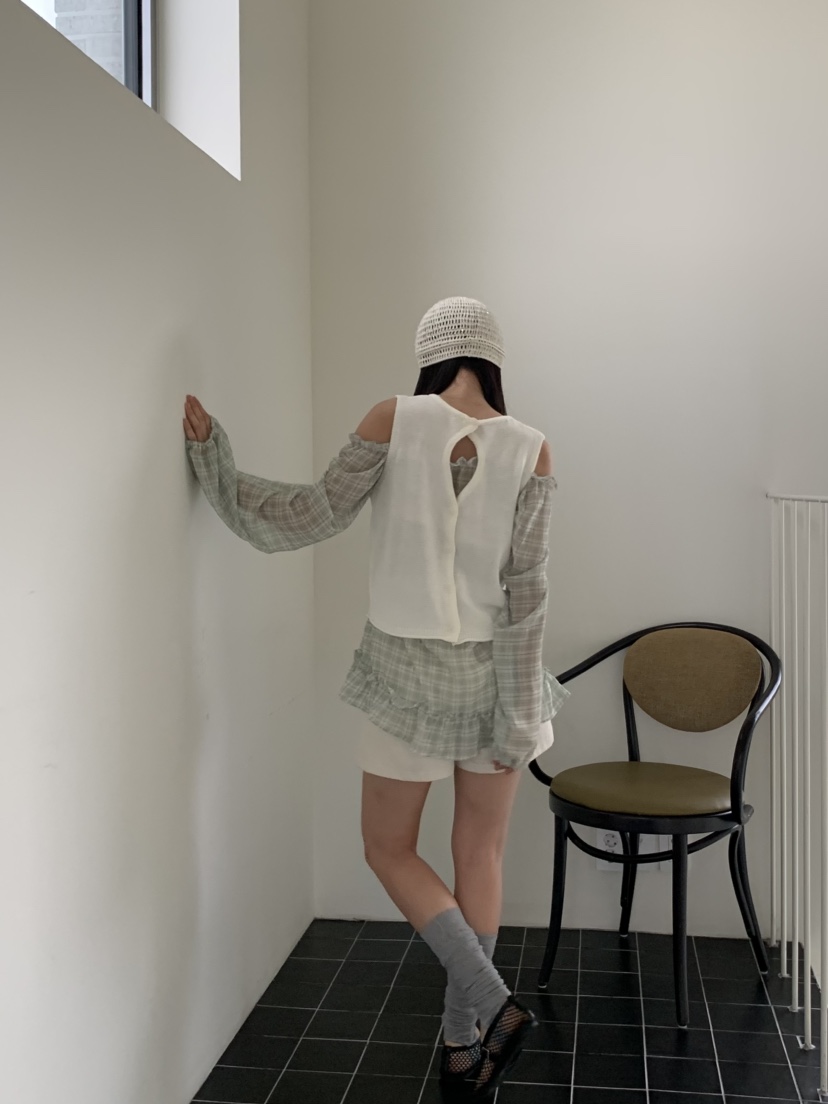 MURMUR韓國直郵㊣東大門實拍女裝新款人氣時尚熱賣襯衫蕾絲衫MURMUR襯衫/蕾絲衫