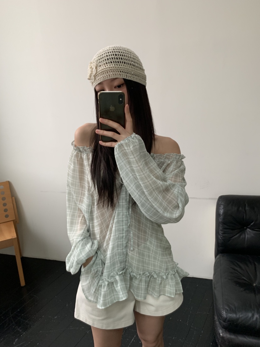 MURMUR韓國直郵㊣東大門實拍女裝新款人氣時尚熱賣襯衫蕾絲衫MURMUR襯衫/蕾絲衫