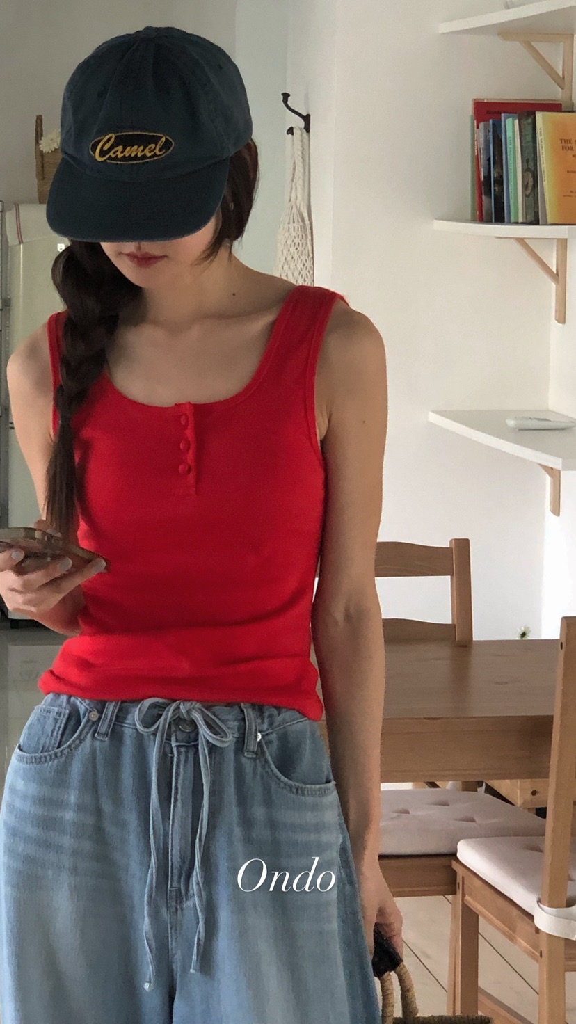 ONDO-P韓國直郵㊣東大門實拍女裝新品25春夏人氣休閑吊帶背心ONDO-P吊帶/背心