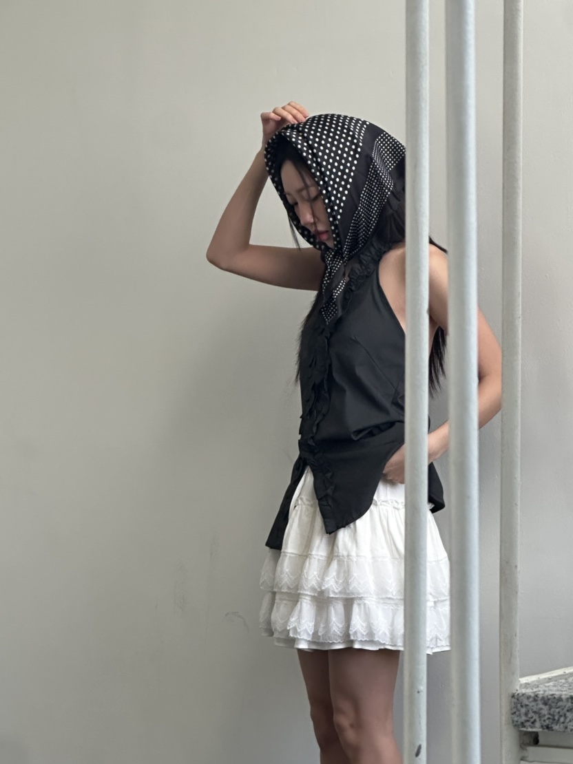 MURMUR韓國直郵㊣東大門實拍女裝新品人氣推薦吊帶背心荷葉邊MURMUR吊帶/背心