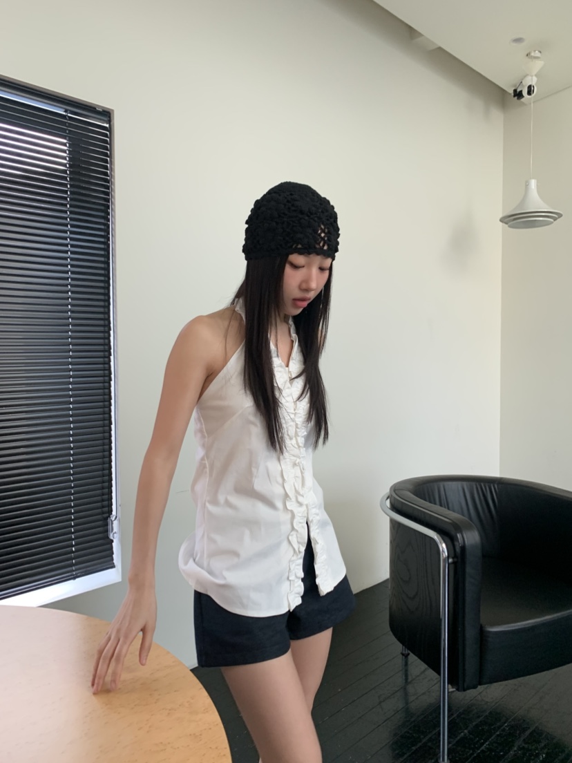 MURMUR韓國直郵㊣東大門實拍女裝新品人氣推薦吊帶背心荷葉邊MURMUR吊帶/背心