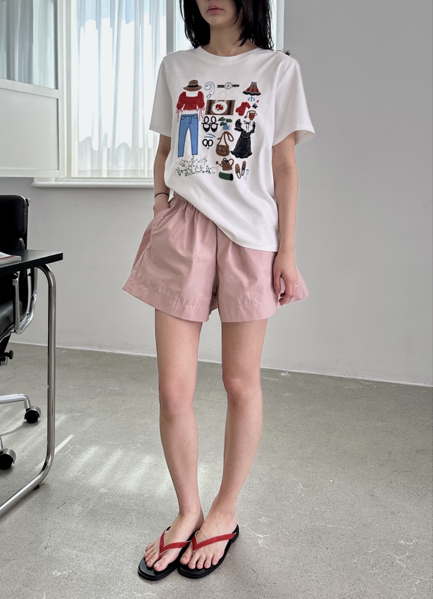 CLASSY-O直郵韓國代購㊣女裝新品人氣推薦熱賣休閑T恤刺繡CLASSY-OT恤