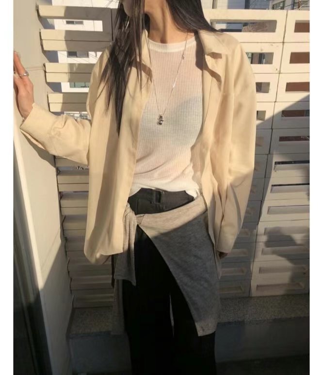 FLAT韓國㊣直郵東大門代購女裝新品25春夏休閑人氣襯衫蕾絲衫FLAT襯衫/蕾絲衫