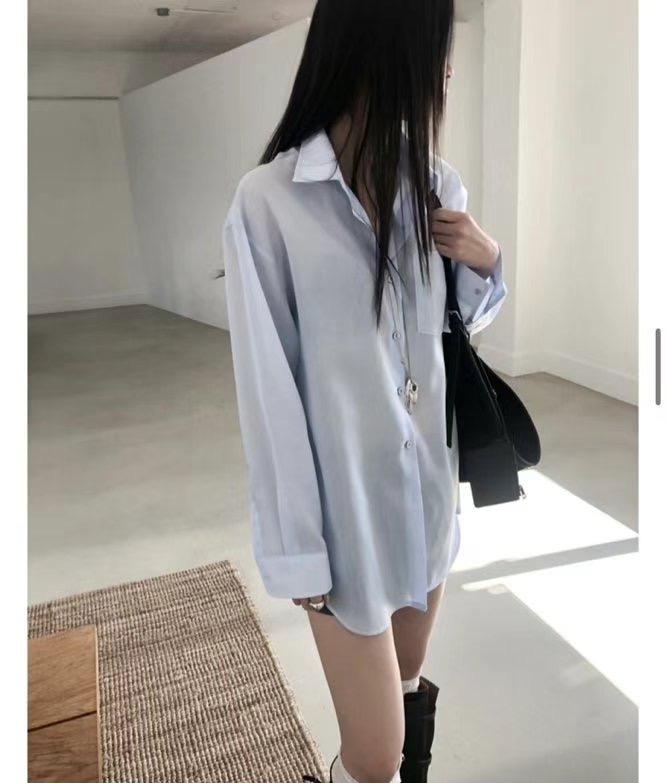 FLAT韓國㊣直郵東大門代購女裝新品25春夏休閑人氣襯衫蕾絲衫FLAT襯衫/蕾絲衫