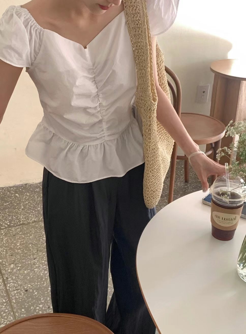 JGREY韓國直郵㊣女裝新款25春夏人氣休閑時尚推薦襯衫蕾絲衫JGREY襯衫/蕾絲衫