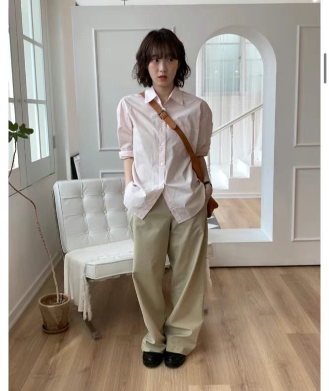 FLAT韓國直郵㊣東大門實拍女裝新款推薦休閑熱賣時尚休閑褲FLAT休閑褲