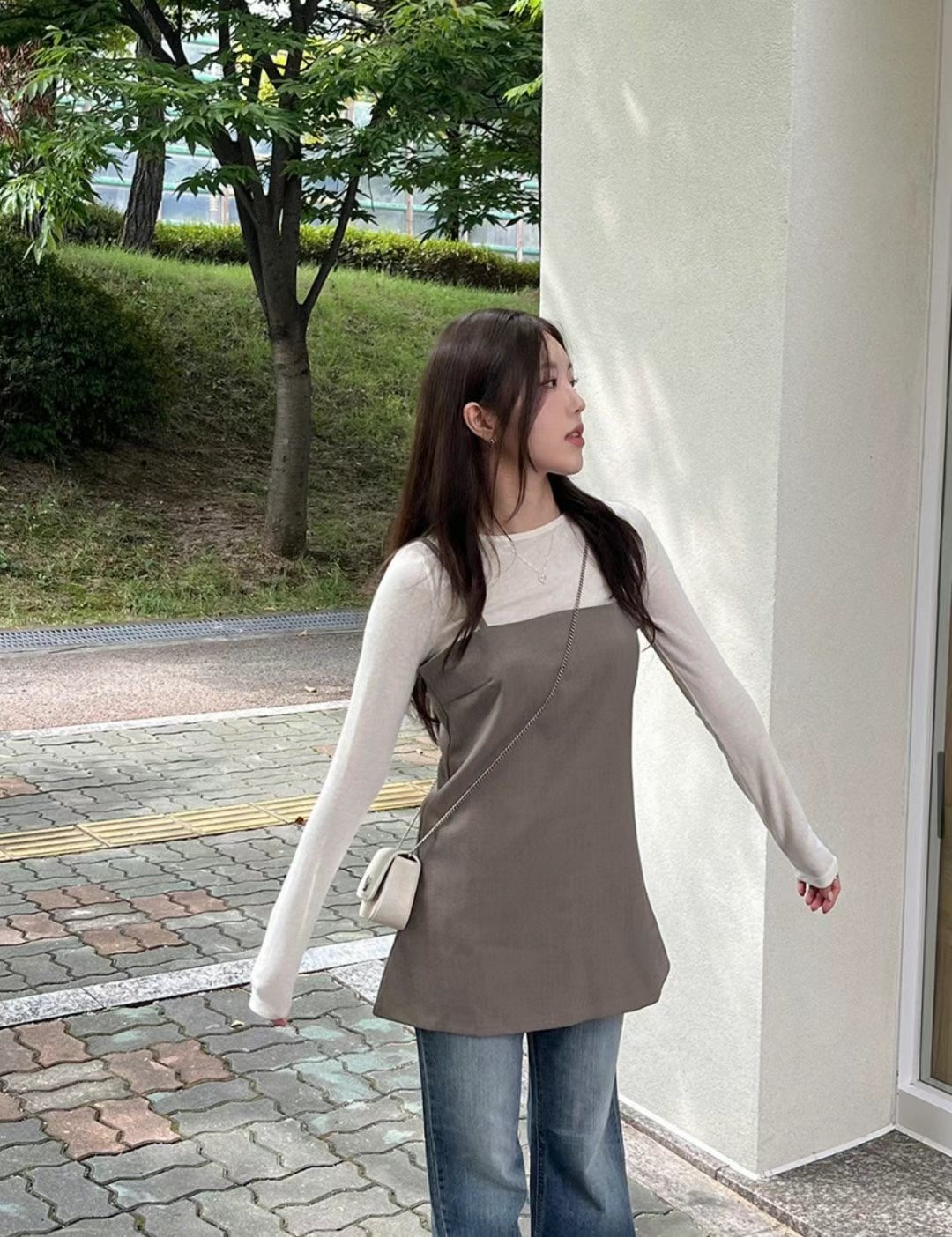 JGREY直郵韓國代購㊣女裝新款熱賣人氣時尚休閑推薦吊帶背心JGREY吊帶/背心