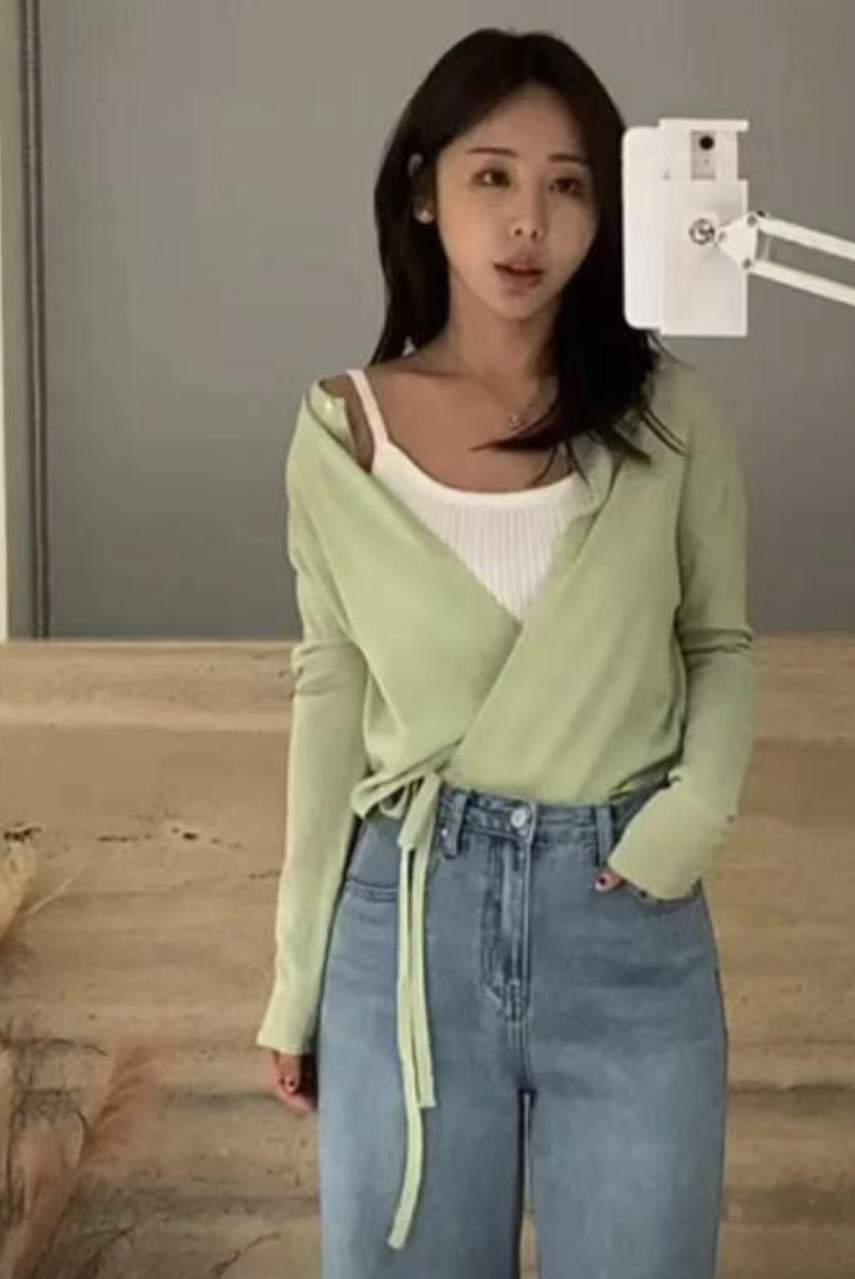 ASKMEAQUESTION韓國直郵㊣東大門實拍女裝新款25春夏針織衫不含內搭ASKMEAQUESTION針織衫