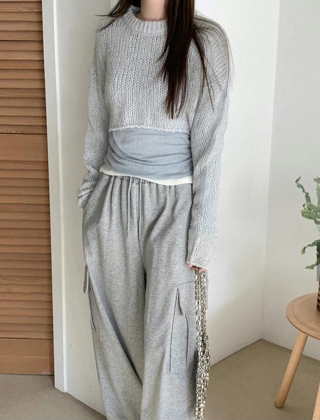 ASKMEAQUESTION韓國直郵㊣女裝新款25春夏熱賣時尚針織衫羊毛ASKMEAQUESTION針織衫
