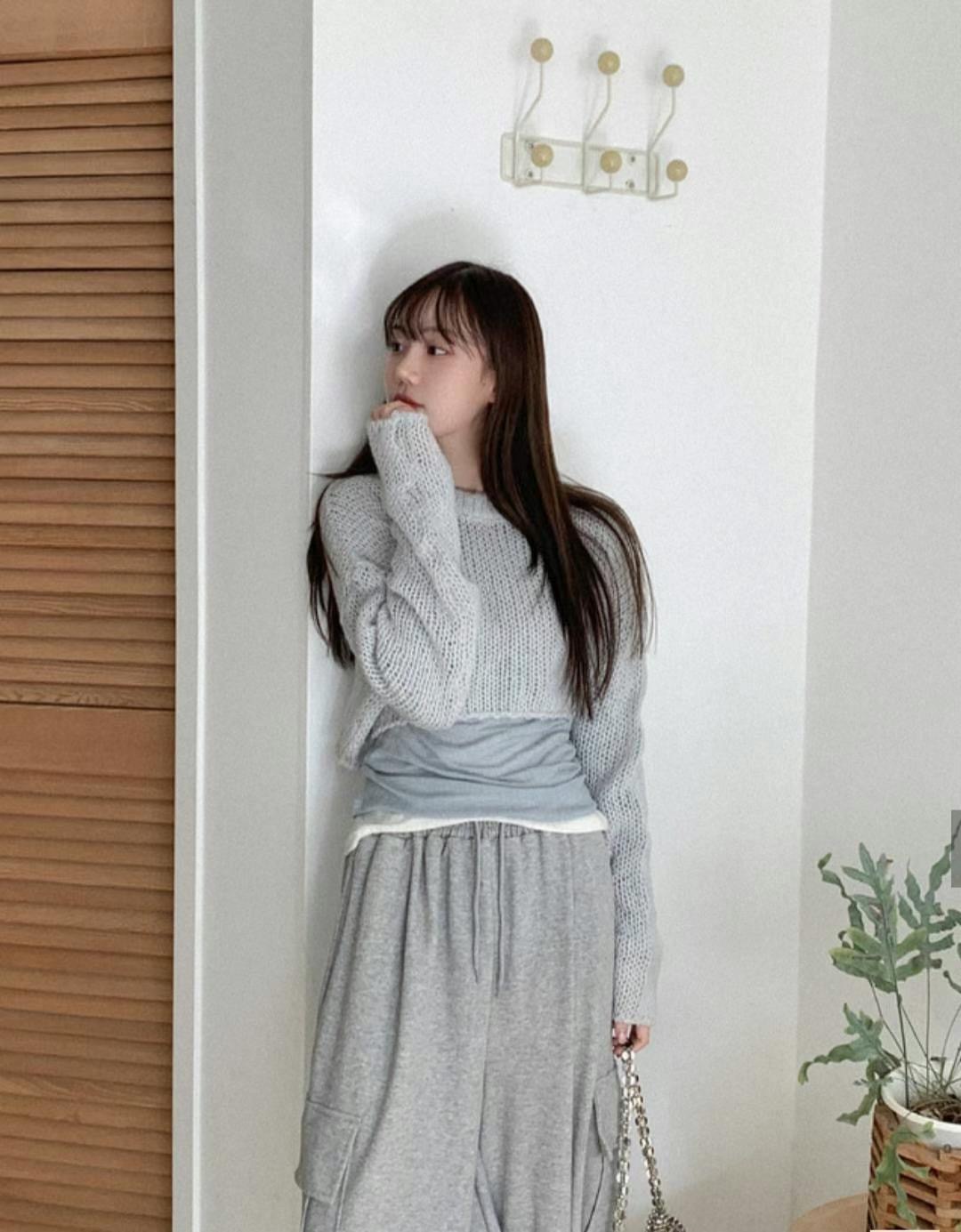 ASKMEAQUESTION韓國直郵㊣女裝新款25春夏熱賣時尚針織衫羊毛ASKMEAQUESTION針織衫