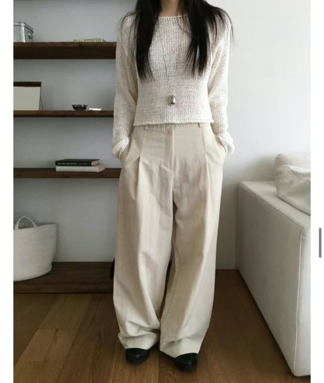 FLAT韓國㊣直郵東大門代購女裝新品25春夏推薦時尚人氣休閑褲FLAT休閑褲