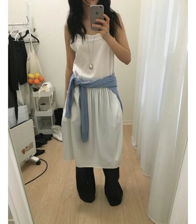 FLAT韓國直郵㊣女裝新款25春夏人氣熱賣推薦時尚連衣裙褶皺FLAT連衣裙