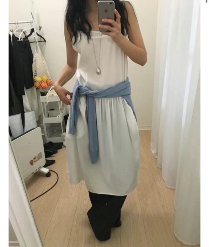 FLAT韓國直郵㊣女裝新款25春夏人氣熱賣推薦時尚連衣裙褶皺FLAT連衣裙